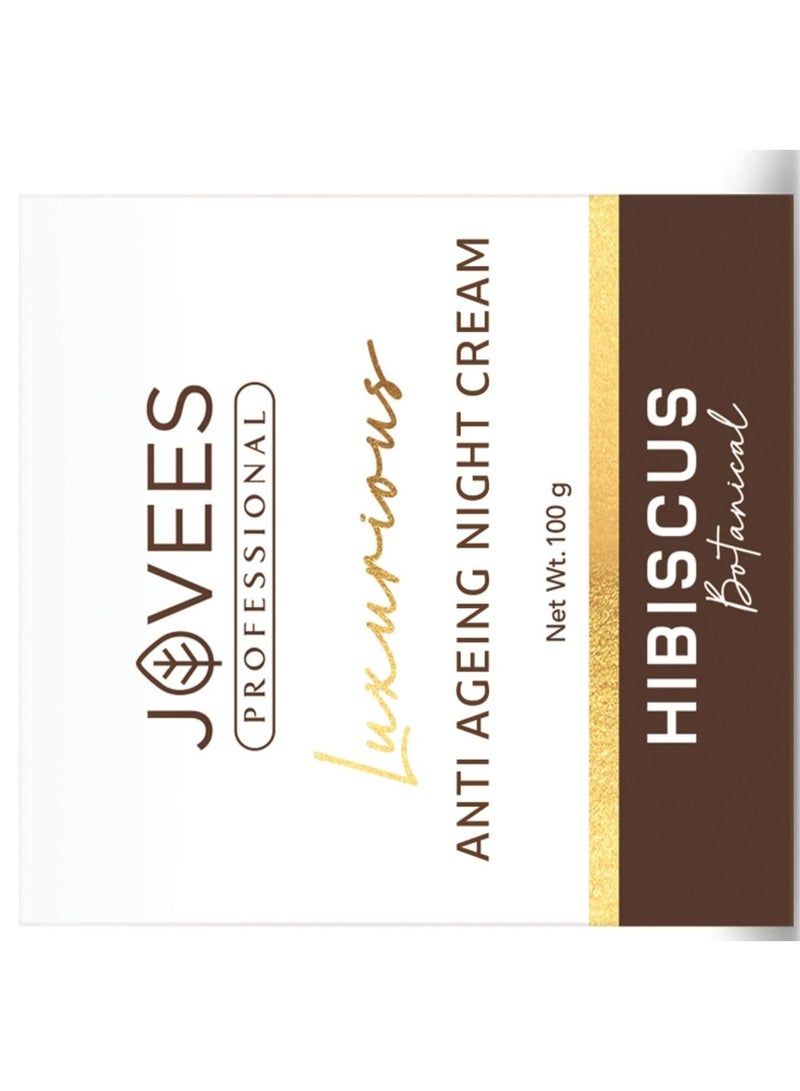 Jovees Professional HIBISCUS Botanical Anti Ageing Night Cream, 100g - Image 2